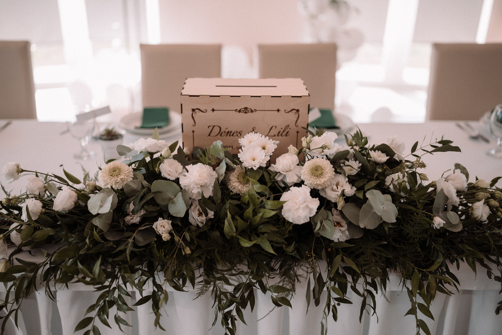 Green decor on desks